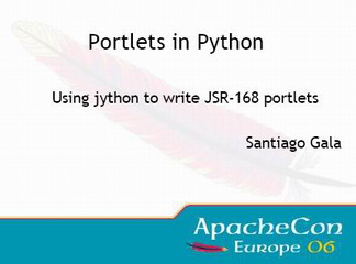 Python Portlet - ApacheCon 2006